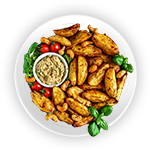 Potato Wedges & Cheese 